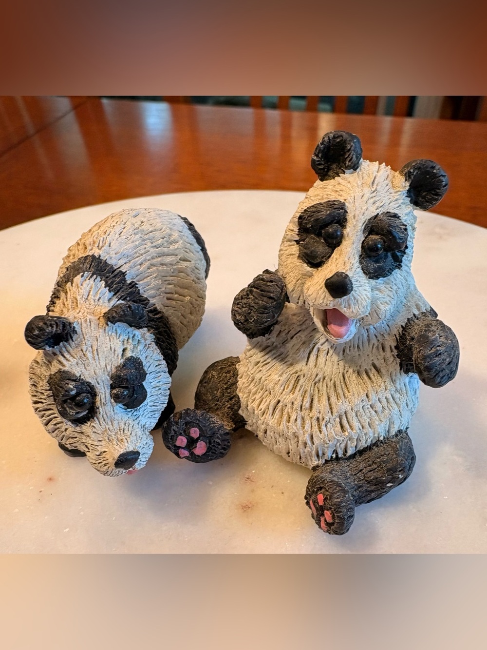 Pete Apsit Holy Herd Noah’s Ark Pandora Pounder Panda Figurines Set of 2